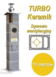 system kominowy Hoch TURBO Keramik dymowo - wentylacyjny 11 metrów