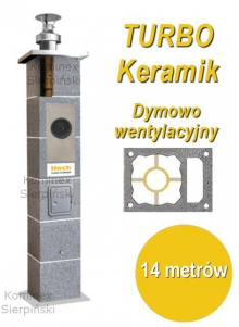 system kominowy Hoch TURBO Keramik dymowo - wentylacyjny 14 metrów