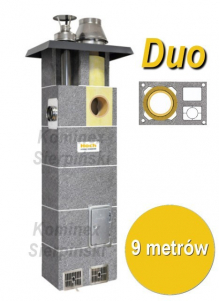 system kominowy Hoch Duo 9 metrów