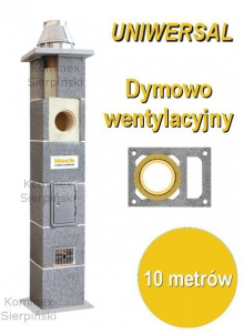 komin dymowo - wentylacyjny Hoch o wysokości 10 metrów komin dymowo - wentylacyjny Hoch o wysokości 10 metrów