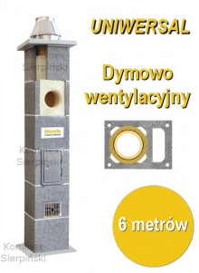 komin dymowo - wentylacyjny o wysokości 6 metrów komin dymowo - wentylacyjny o wysokości 6 metrów