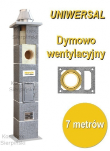 komin dymowo - wentylacyjny o wysokości 7 metrów komin dymowo - wentylacyjny o wysokości 7 metrów