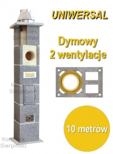 komin dymowy z dwiema wentylacjami komin dymowy z dwiema wentylacjami