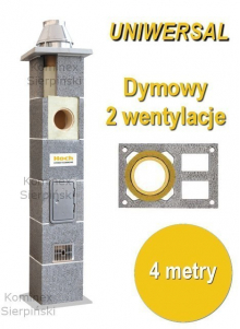 komin dymowy z dwoma kanałąmi wentylacyjnymi komin dymowy z dwoma kanałąmi wentylacyjnymi