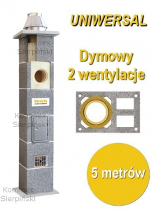 komin dymowy z 2 wentylacjami komin dymowy z 2 wentylacjami