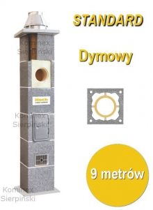 system kominowy hoch standard o wysokości 9 metrów
