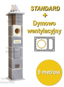 Komin ceramiczny z odskraplaczem 9 metrów Komin ceramiczny z odskraplaczem 9 metrów