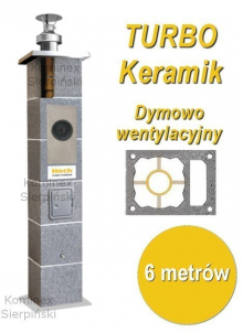 system kominowy Hoch TURBO Keramik dymowo - wentylacyjny 6 metrów system kominowy Hoch TURBO Keramik dymowo - wentylacyjny 6 metrów