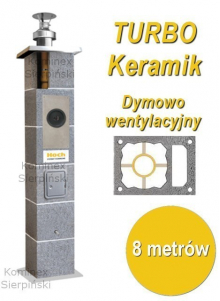 system kominowy Hoch TURBO Keramik dymowo - wentylacyjny 8 metrów system kominowy Hoch TURBO Keramik dymowo - wentylacyjny 8 metrów