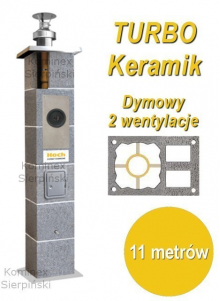 system kominowy Hoch TURBO Keramik z dwiema wentylacjami 11 metrów system kominowy Hoch TURBO Keramik z dwiema wentylacjami 11 metrów