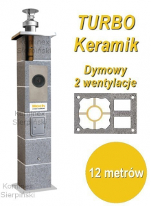 system kominowy Hoch TURBO Keramik z dwiema wentylacjami 12 metrów system kominowy Hoch TURBO Keramik z dwiema wentylacjami 12 metrów