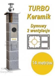 system kominowy Hoch TURBO Keramik z dwiema wentylacjami 14 metrów system kominowy Hoch TURBO Keramik z dwiema wentylacjami 14 metrów
