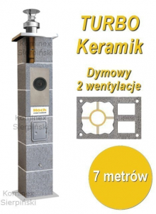 system kominowy Hoch TURBO Keramik z dwiema wentylacjami 7 metrów