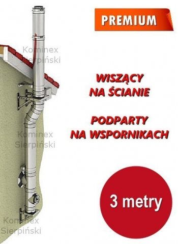 komin kwasożaroodporny wiszący / podparty